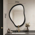 Walnut Wood Bathroom Mirror Retro Bath Mirrors Household Dressing Table Modern Ornament Bedroom Luxury Wall Mounted Accessories