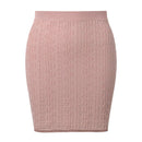 Pink textured obroi skirt on a white background