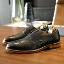 Formal men's shoes British genuine leather leisure derby shoes