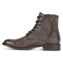 Western Ankle Men Boots Classical Genuine Leather Zipper Vintage Handmade Booties For Men