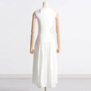 Hollow Pleated Long Dress for Women