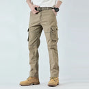 Men's Cargo Pants Straight Leg Stretch Tactical Trouser Male Military Outdoor Camping Casual