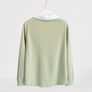 Women's Sweatshirt Spring Leisure Contrast POLO Collar Basic Top