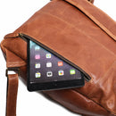 Men's leather backpack women's head leather 14-inch computer backpack outdoor travel bag