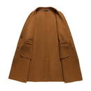 Classic Men's Long Woolen Coats Autumn Winter Casual Top Overcoat Outwear Knee-Length Wool Windbreaker Jacket