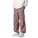 Spliced Cargo Pants Men Safari Wide Leg Jogger Pants Functional Trousers Men