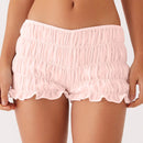 Women Mini Shorts Low Waist Ruffle Frill Bloomers Summer Lounge Pajamas Shorts