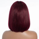 Short Straight Bob Middle Part Lace Front Human Hair Wigs For Women Hair Glueless Wigs