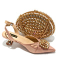 Women's Gold Shoes and Handbag Set, Elegant Matching Party Heels and Purse, Luxury-Inspired Italian