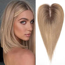 Hair Topper for Women Hair Light Blonde Hair Toppers Handcrafted Lace Base Clip in Toppers Hair Loss Cover