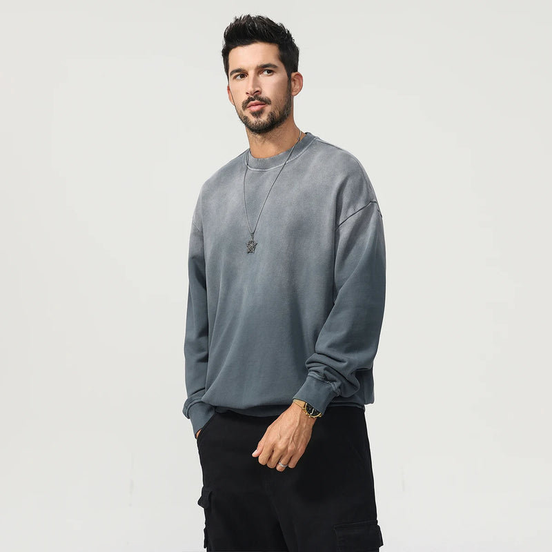 Autumn Men Washed Loose Casual Pullover Sweatshirts Women Hoodie Tops Coat
