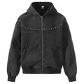 Rivet Hoodies Men Streetwear Hoodies Jackets Patchwork Hoodies