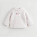 Girls Reversible Cotton Fleece Embroidered Sweatshirt for Autumn & Winter