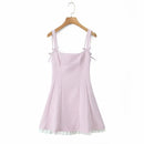 Summer Evening Dresses Party Dresses Girls Bow Suspender Dress Slim Sexy Mini Dress Women