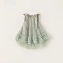 Summer Kids Girl Dress Big Satin Bow Strap Sleeveless Dress Princess Birthday Mesh Sundress