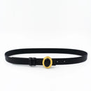 Gilt round buckle with belt on both sides leather women casual pants  belt