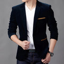 Men's Suit Blazers Coat Solid Male Suit Slim Fit Spring Autumn Formal Weeding Meeting