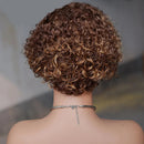 Rose Curly Short Bob Wig Highlight 4/27 Honey Blonde Human Hair Bob Wig Deep Curly For Women Human Hair