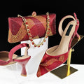 Design Shoes Matching Bag Set Elegant Mature Women Pointed Toe Pumps
