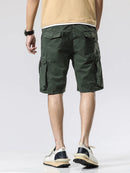 Summer Cargo Shorts Men Streetwear Short Male Straight Cotton Casual Shorts