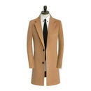 Men wool Coat Double Faced Fleece Suit Warm Windbreaker Casual Single Breasted Thick