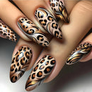 Leopard Press on Nails Stiletto Leopard False Nails Long Stiletto Press on Nails