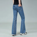 Jeans Men Men's Slim Fit Flared Jeans Blue Denim Pants Casual Loose Fit Trousers