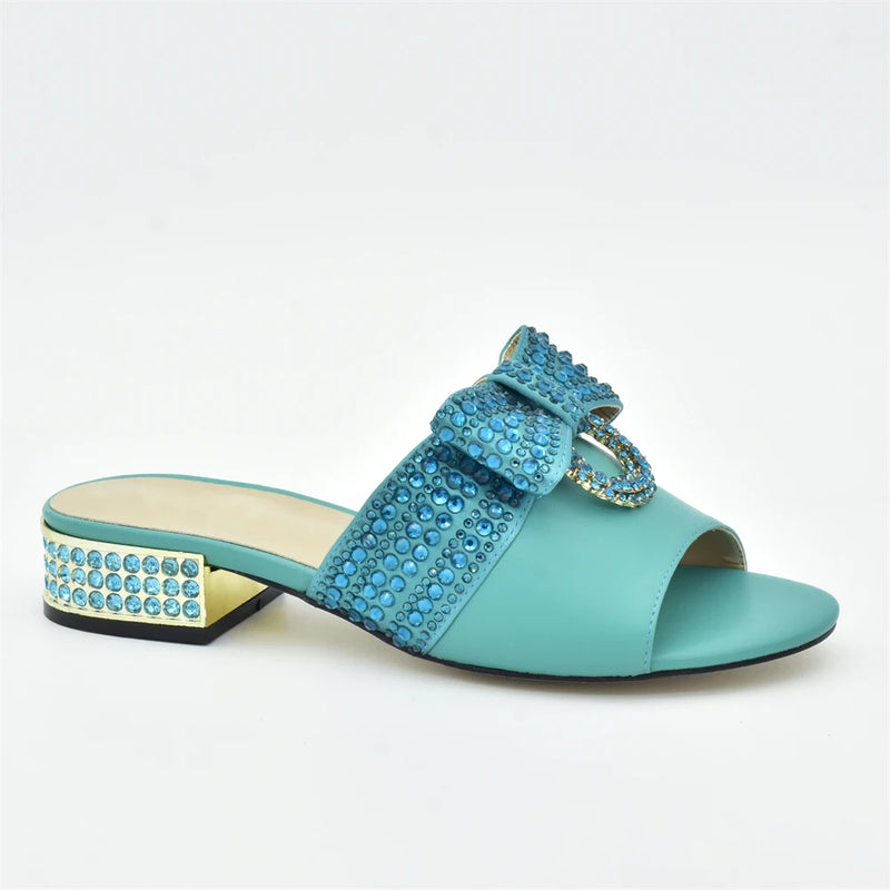 Shoes Women Luxury Women Wedding Shoes Decorated with Rhinestone Slip on Women Pumps