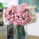 Silk Flowers Peony Artificial Flowers Rose Bouquet Heads Table Flower Arrangement Bride Wedding Home Decoration Flower