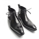 Luxury Men Genuine Leather Chelsea Boots Dress Shoes for Formal & Casual Wear Lace-Up Boots