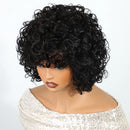 Pixie Curly Human Hair Wigs Highlight Short Jerry Curl Wig Easy Wear Glueless Wig Curly Bob Wig For Women
