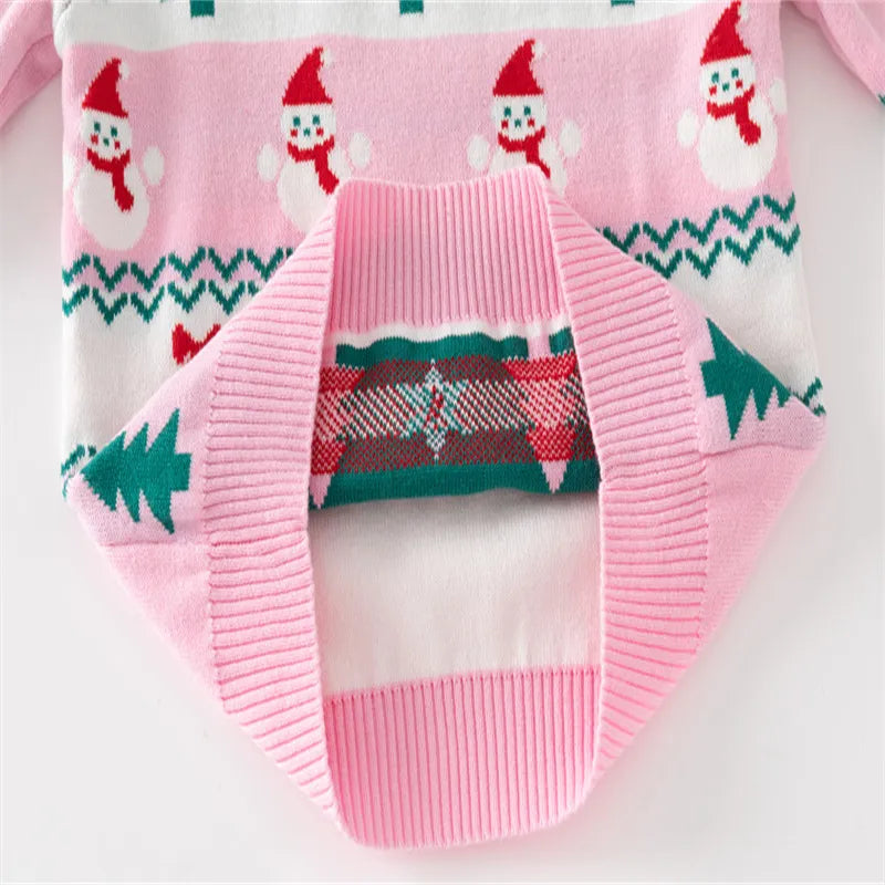 Christmas Boys Girls Sweaters For Autumn Winter Snowman Children's Sweatshirts Baby Clothes