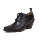 Classic Female Pumps Heels 7cm Square Toe Lace Office Ladies Shoes