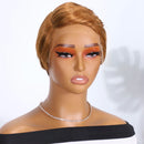 Mannequin head with a blonde wig on a white background, Obroi