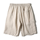 Linen Casual Men's Shorts Summer Loose Outside To Wear Five Quarter Pants Thin Linen