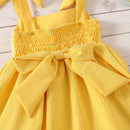 Toddler Kid Girls Dress Vintage Hollow Out Bow Ruffle Dresses For Girls Summer Children Holiday Clothing