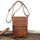 Genuine Leather Cellphone Pouch With Shoulder Strap Men Women Shoulder Bag Small Crossbody