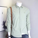 Spring Pure Cotton Men's Long Sleeve Shirt Leisure Youth Large Cotton