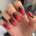 24pcs French White Spot Seamless Removable Nails Capsule Full Cover Waterproof Nails Set Press On Nail