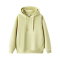 Hoodie Women Fleece Lined Thermal Antibacterial Loose Fit Solid Color Winter Casual Pullover