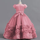 Puffy Flower Girls Dress Children Christmas Costume Kids Pageant Party Bridesmaid Dresses For Girl