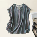 Breathable Hemp Loose Straight Tops Women Summer Sleeveless Casual Tee