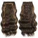 Wave Clip in Hair Extensions  22 inches 4 pcs/lot  220g Soft Natural Heat Resistant Fiber Clip Hair