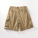 Summer Mens Cargo Shorts Loose Fit Casual  Cotton Shorts Elastic Waist Drawsting Pant