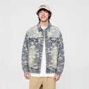 2025 Spring New Men's Camouflage Print Denim Jacket Streetwear Fashion Vintage Denin Coat Cowboy Motorcycle Jacket