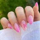 Pink Starfish Gradient French Nail Art Summer Chic False Nail Detachable Finished Fake Nails Press on Nails