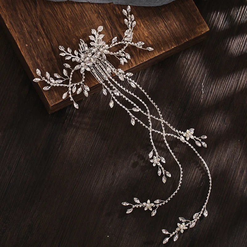 Crystal Pearl Bridal Tiaras Hairbands Hairpins Bridesmaid Diamante Accessories Wedding hair comb hair band Jewelry