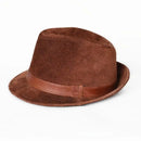 Men top hat made of genuine leather retro French spring and autumn