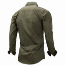 Men Outdoor Cargo Shirts Man Multi Pockets Loose Shirts Casual Shirts