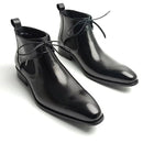 Luxury Men Genuine Leather Chelsea Boots Dress Shoes for Formal & Casual Wear Lace-Up Boots